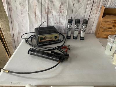 Schumacher Battery Charger, Grease Gun and Lubriplate Grease