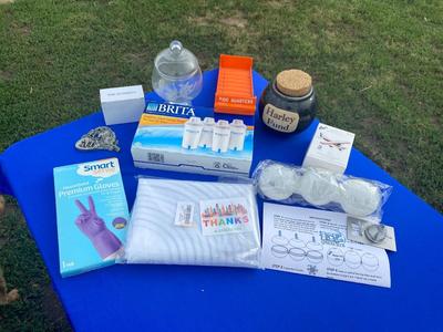 Ice SpereTech Silicone Ice Ball Maker, Silicone Pastry Mat, A Pewter Lion & Lamb , A Variety of Goodies