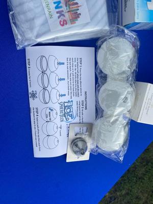 Ice SpereTech Silicone Ice Ball Maker, Silicone Pastry Mat, A Pewter Lion & Lamb , A Variety of Goodies