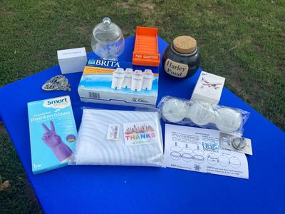 Ice SpereTech Silicone Ice Ball Maker, Silicone Pastry Mat, A Pewter Lion & Lamb , A Variety of Goodies