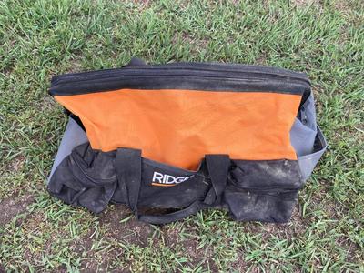 Big RIGID Tool Bag, Black and Decker Hammer Drill, and JigSaw Long Ext Cord *See Description*