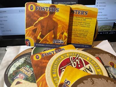 80-Vintage Beer/Drink Bar Coasters as Pictured.