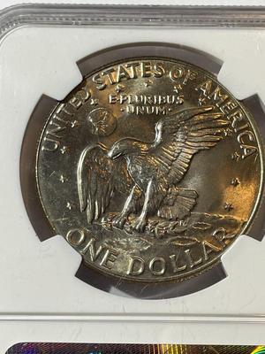 NGC CERTIFIED "BIG SKY HOARD" 1977-D MS65 GRADED EISENHOWER DOLLAR.