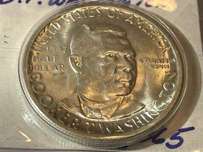 BOOKER T. WASHINGTON 1947-P/D/S 3-COIN SET IN CHOICE BU CONDITION COMMEMORATIVE HALF DOLLARS AS PICTURED.