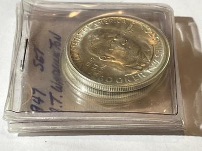 BOOKER T. WASHINGTON 1947-P/D/S 3-COIN SET IN CHOICE BU CONDITION COMMEMORATIVE HALF DOLLARS AS PICTURED.