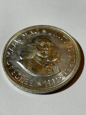 South Africa 1962 Choice BU Proof-Like 50-Cents Silver Crown KM-62 as Pictured.