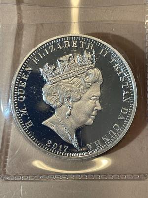 Tristan da Cunha 2017 PROOF 1 Crown (100th Anniversary U.S. In WWI - Battle of the Somme) as Pictured. Low Mintage.