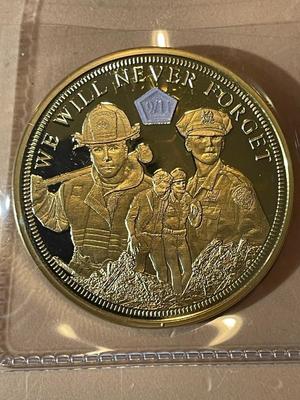 We Will Never Forget 9/11 Medal September 11, 2001 Medal as Pictured.