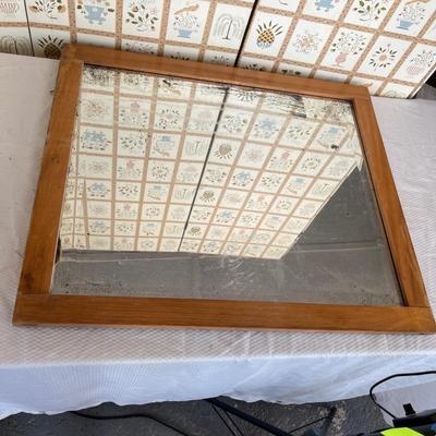 Oak framed mirror