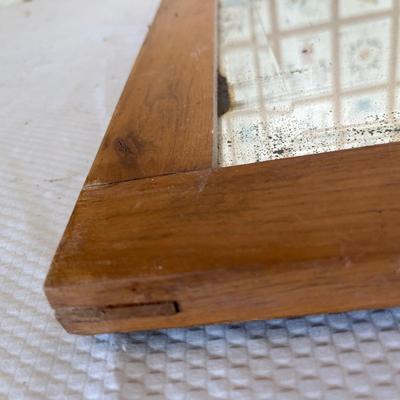Oak framed mirror