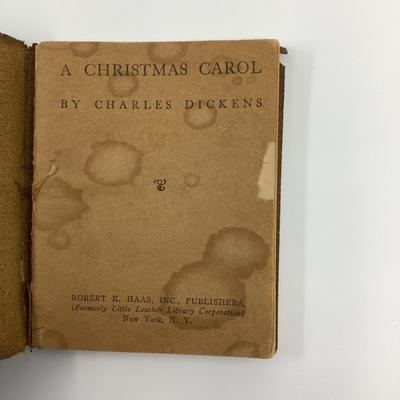 547 A Christmas Carol by Charles Dickens Antique Pocket Size Book