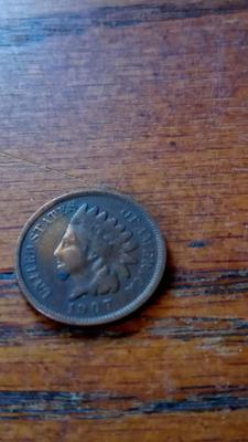 LOT 72 1907 INDIAN HEAD PENNY