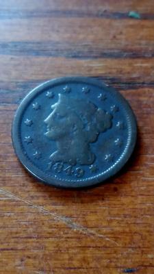 LOT 78 1849 LARGE CENT