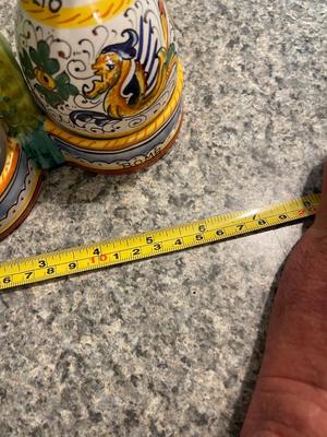 "Deruta Santucci” Hand Painted Oil and Vinegar Set