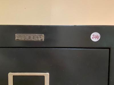 Vintage Sears & Roebuck Co. Four Drawer Metal Filing Cabinet Tower