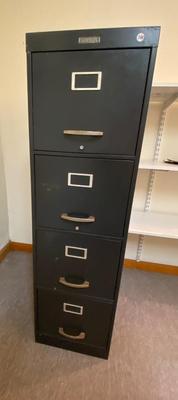 Vintage Sears & Roebuck Co. Four Drawer Metal Filing Cabinet Tower