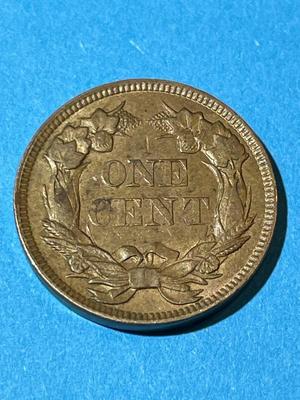 1857 AU58/UNCIRCULATED CONDITION FLYING EAGLE CENT TYPE COIN.