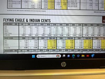 1857 AU58/UNCIRCULATED CONDITION FLYING EAGLE CENT TYPE COIN.