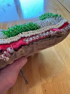 Vintage Antique Beaded Pincushion