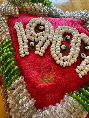 Vintage Antique Beaded Pincushion