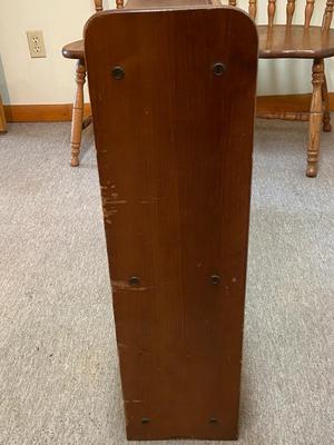 Three Shelf Brown Wooden Open Book Shelf