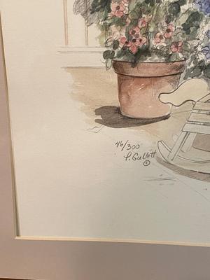 Matted Watercolor Print “Nursery”, Signed and Numbered