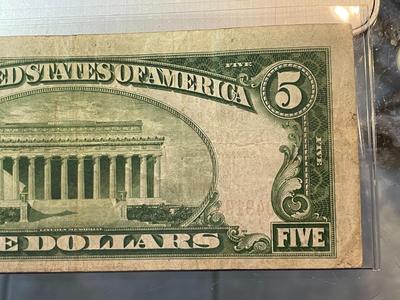 Scarce $5 National Currency 1929 "Kingston Pennsylvania" Charter-14023 in Fine/VF Condition as Pictured.