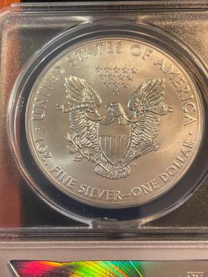 ANACS CERTIFIED 2012 MS70 FIRST DAY OF ISSUE AMERICAN SILVER EAGLE IN A CUSTOM WOODEN BOX.