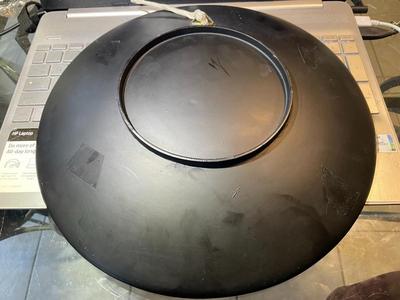 Vietnam Hand Painted Art Lacquered Souvenir Plate Countryside Landscape Wall Hanging 11.75" in Diameter.