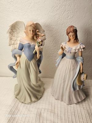 Lot 71: Porcelain Angle & Porcelain Woman with Hat
