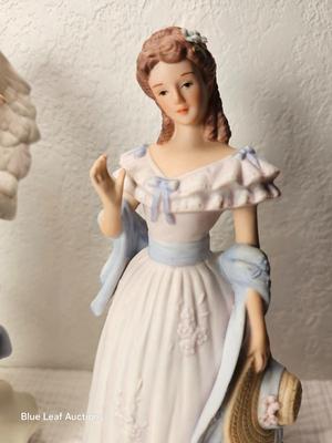 Lot 71: Porcelain Angle & Porcelain Woman with Hat