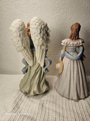 Lot 71: Porcelain Angle & Porcelain Woman with Hat