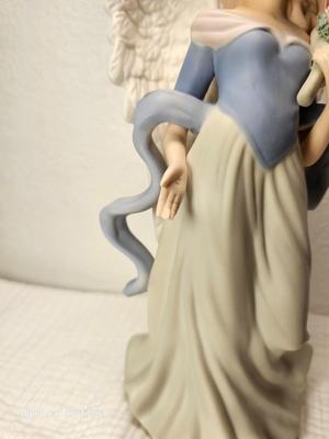 Lot 71: Porcelain Angle & Porcelain Woman with Hat