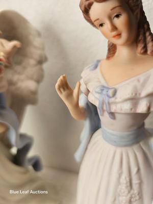 Lot 71: Porcelain Angle & Porcelain Woman with Hat