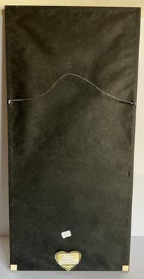 Antique Scarce Japanese FORBIDDEN STITCH Framed Kimono Cuffs Framed 9.5" x 20" in Good Preowned Condition.