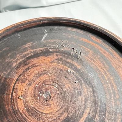 Signed Art Studio Vtg Pottery Folk Primitive Tribal Vase