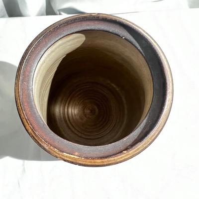 Signed Art Studio Vtg Pottery Folk Primitive Tribal Vase