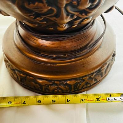 Oversize Vintage Mid Century Modern Set Of Lamps Hand made Pottery Italian Style. In working condition,