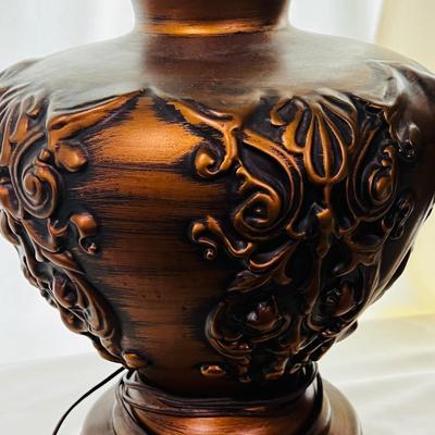 Oversize Vintage Mid Century Modern Set Of Lamps Hand made Pottery Italian Style. In working condition,