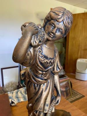 Vintage Gold Plaster Firgurines