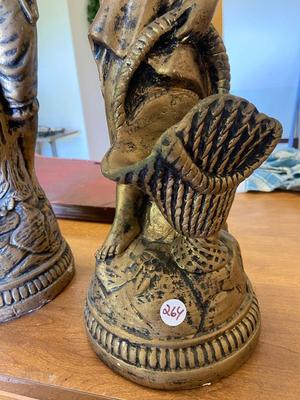 Vintage Gold Plaster Firgurines