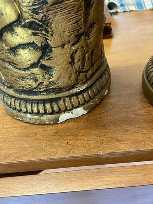 Vintage Gold Plaster Firgurines