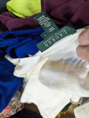 Assortment Brands Of Clothing Sizes Large To Extra Large