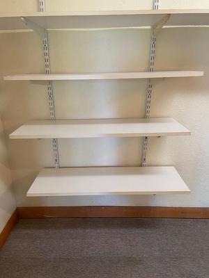 Wall Mounted White Shelving Unit (Five Shelves)