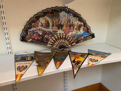 Vintage Souvenir Pennant and Fan