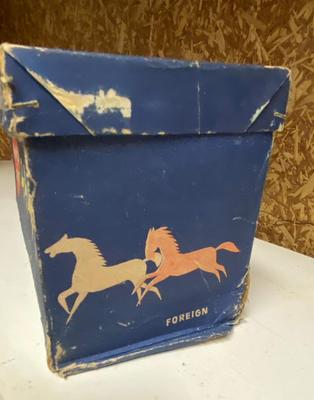 Folk Art Vintage Wooden Pull-Along Toy Horse and Cart