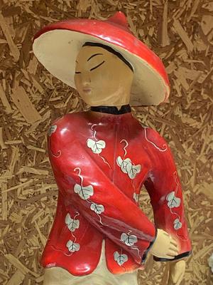 Vintage Rock O’Stone Handpainted Asian Ceramic Figurines