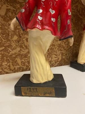 Vintage Rock O’Stone Handpainted Asian Ceramic Figurines