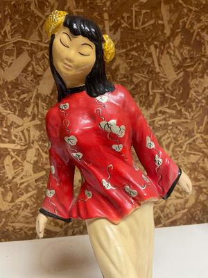 Vintage Rock O’Stone Handpainted Asian Ceramic Figurines