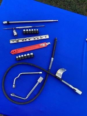 Distributor Wrench, dremel tool Extension, Sockets, and more